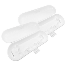 便攜式電動牙刷收納盒, 白色, 2個