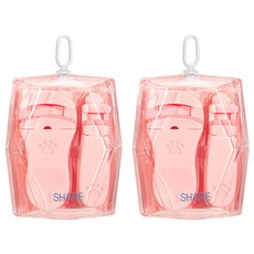 신신살롱 어느각도나 아찔한 속눈썹 광각뷰러 세트, 핑크, 2세트