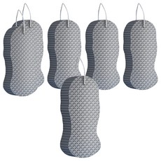 Wonine柔軟清潔搓澡海綿, 灰色, 1入, 6個