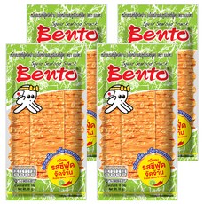 Bento 魷魚片 檸檬魚 綠色, 4個, 18g