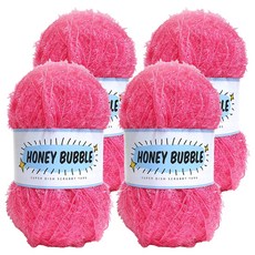 Knitt Honey Bubble菜瓜布線 90g, 15 粉色(90g), 4捆
