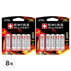 스위스밀리터리 알카라인 AA 카드형 건전지, 5개입, 8개