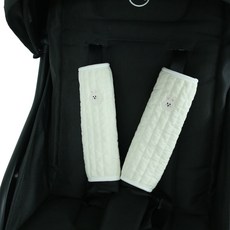 MOMS4U 100支紗布絎縫刺繡嬰兒車安全帶護套 L, 托尼, 2個