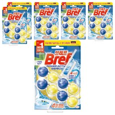 브레프 파워액티브 변기세정제 스파클링 레몬향, 100g, 6개
