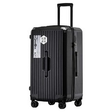 KOLKO 大容量胖胖防撞行李箱, 輕量耐刮材質ABS+PC, 多色選擇, 全網最低價, 32吋, 亮面黑, 1個