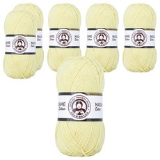 DIKTAS Madame Cotton棉質混紡毛線 2入, 6.檸檬, 6個