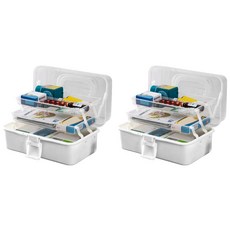 마켓플랜 토트 다용도 대용량 3단 수납 구급상자, 2개