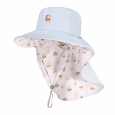 BrilleBrille兒童頸部防護雙面防曬帽 帽簷加長型