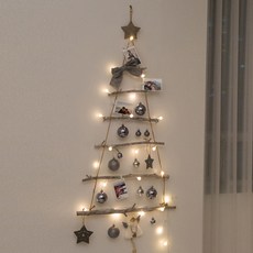 聖誕風格牆樹裝飾組, 銀色