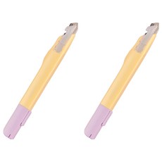 아날로그 30도 크롬 투톤 커터칼, 옐로우, 2개