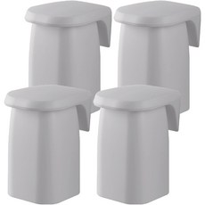 맥라이프 거꾸로 부착식 양치컵 홀더, 그레이, 4개