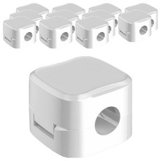 마그네틱 케이블 정리 홀더, 12개, 화이트