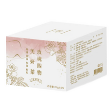 女神殿 玫瑰四物美妍茶, 6g, 12包, 1盒