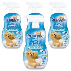 Snuggle 熊寶貝 藍色火花清新Plus織物除臭劑 正裝, 4個, 470ml