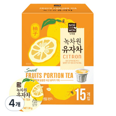 녹차원 유자차포션, 30g, 15개입, 4개