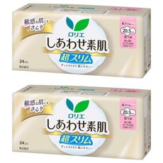 Laurier 蕾妮亞 舒膚Free 素肌衛生棉 日用型, 20.5cm, 24片, 2包