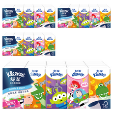 Kleenex 舒潔 紙手帕 10張, 15包, 4袋
