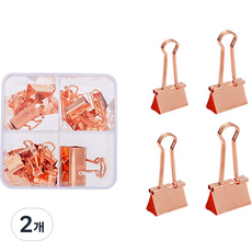 델리 로즈골드 더블 집게클립 D0717, 44개입, 2개