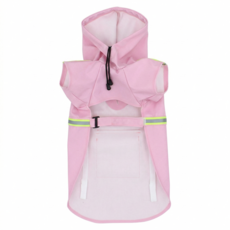 DING DONG PET 短袖夜光反光雨衣, 粉紅色, 1個