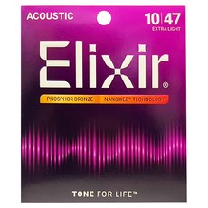 Elixir 吉他弦/木吉他弦 10-47, 1套, PHOSPHOR BRONZE, 16002