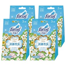 farcent 花仙子 衣物香氛袋 3個, 30g, 4盒, 晨露香氛