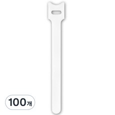 쥬롬 전선 정리 벨크로 케이블타이, 100개, 화이트