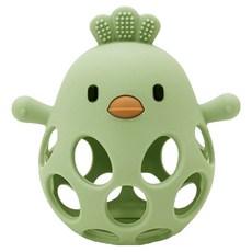 Baby Garden 咬咬派對 手握型固齒器 寶寶口腔期首選, 立體小雞 薄荷綠色, 1個