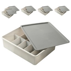 제이밀 속옷 정리함 10칸, Gray, 6개