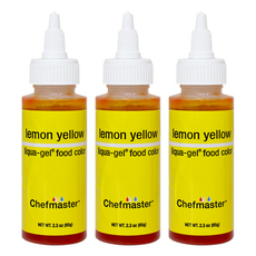 셰프마스터 리쿠아젤 식용색소 레몬옐로우, 65g, 3개