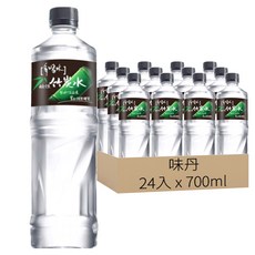 味丹 多喝水 鹼性竹炭水, 700ml, 24瓶