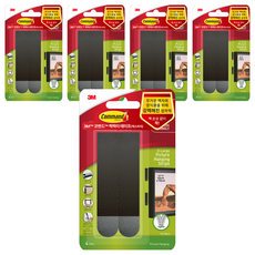 코맨드 찍찍이 테이프 엑스라지 4p, 블랙, 5개