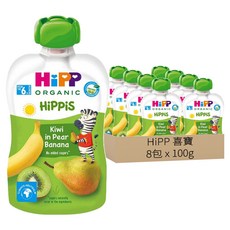 HiPP 喜寶 生機水果趣 奇異果香蕉, 8包, 100g