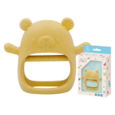 Baby Garden 派對動物固齒器, 淘氣土撥鼠 橄欖黃, 1個