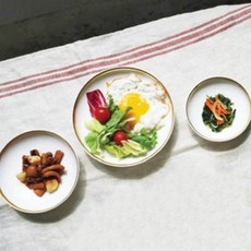 Twig NEWYORK 金邊餐盤大中小組, 混色, 1組