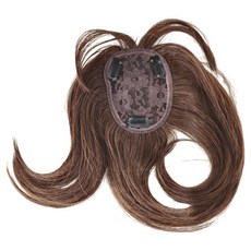 韓系中分補髮瀏海假髮片, 淺棕色, 1個