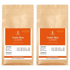 DUTCH&BEAN 哥斯大黎加塔拉蘇烘焙咖啡豆, 無研磨咖啡豆, 500g, 2包