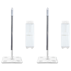 월드크린 띵크픽 톡톡 밀대걸레 + 정전기 청소포 대형 80p, 2세트