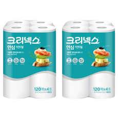 Kleenex 舒潔 安心雙層捲筒廚房紙巾, 120張, 8捲