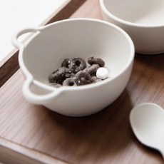 Nineware 素色迷你碗 小熊款, 象牙, 1個