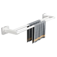 한봄누리 무타공 수건걸이 와이드 2단 70cm, 화이트, 1개