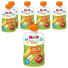 HiPP 喜寶 生機水果趣 蘋果香蕉, 100g, 6瓶