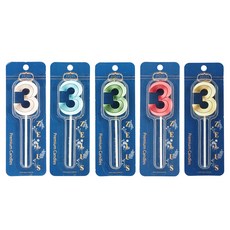 ZELUS GFD-5卡裝3號蠟燭 金香檳色 + 金藍色 + 金紅色 + 金綠色 + 金色 隨機出貨, 0.7kg, 1套, 無香味
