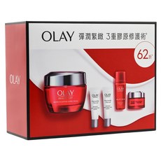 OLAY 歐蕾 彈潤緊緻3重膠原修護套裝組, 1盒