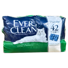 EVER CLEAN 藍鑽 強效低敏結塊貓砂 低粉塵 活性碳配方, 強效無味, 19kg, 1包