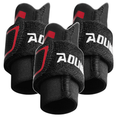 AOLIKES 奧力克斯 1586綁帶加壓運動護指 黑色 適合手指圍6.6~7.2cm, 3個