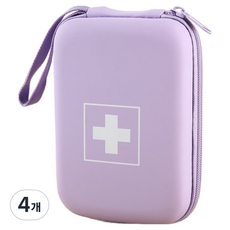 필잇 휴대용 비상약 구급 파우치 퍼플, 4개