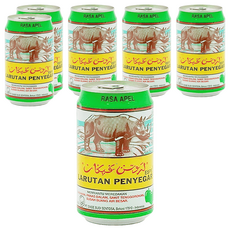 CAP KAKI TIGA Apel蘋果清涼水 蘋果味清涼飲料, 320ml, 6罐