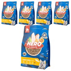 Hero MAMA 全齡貓 益生菌凍乾晶球貓糧，深海鮭魚，400g, 深海鱈魚, 5包