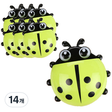 Block Mart瓢蟲牙刷架, 綠色, 14個