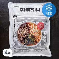 파머스마켓팥집 고기듬뿍 장칼국수 2인분 (냉동), 922g, 4개